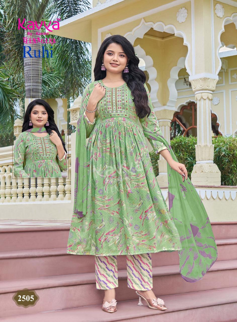 Kavya Ruhi Vol 25 catalog wholesale designer kids wear kurtis
