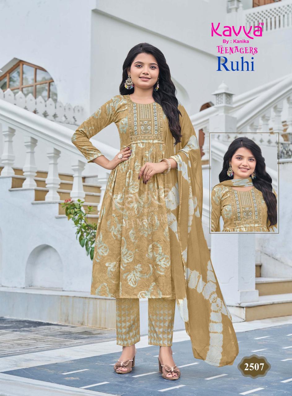 Kavya Ruhi Vol 25 catalog wholesale designer kids wear kurtis