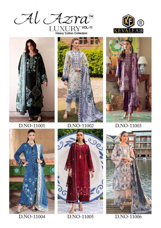 Keval Fab Al Azara Vol 11 – Karachi Dress Material Wholesale Catalog