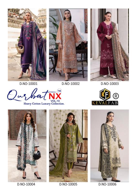Keval Qurbat Nx Vol 10 – Karachi Dress Material Wholesale Catalog