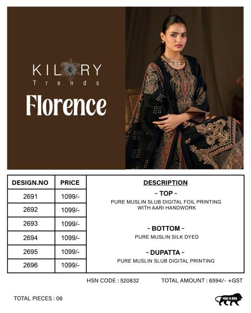 Kilory Florence catalog salwar kameez materials wholesale bangalore