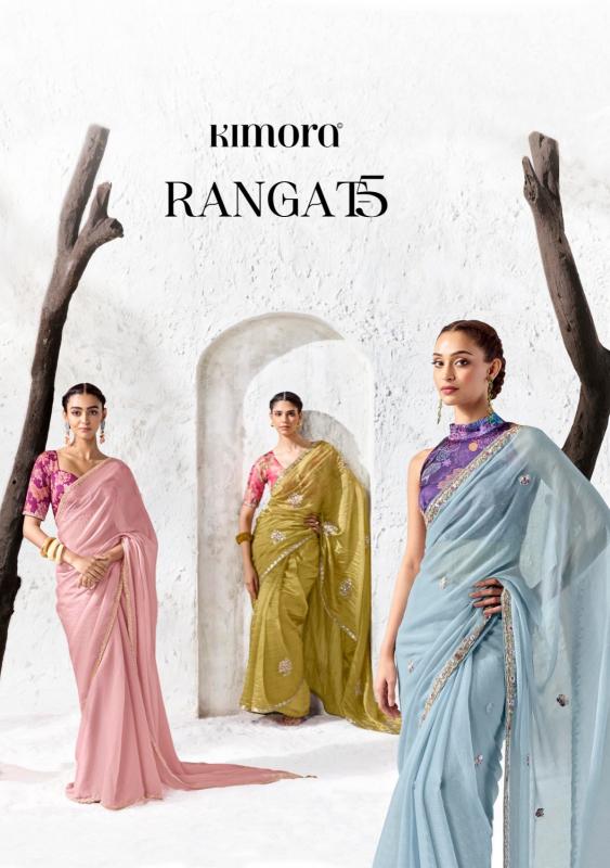 Kimora Rangat vol 5 catalog organza saree wholesalers