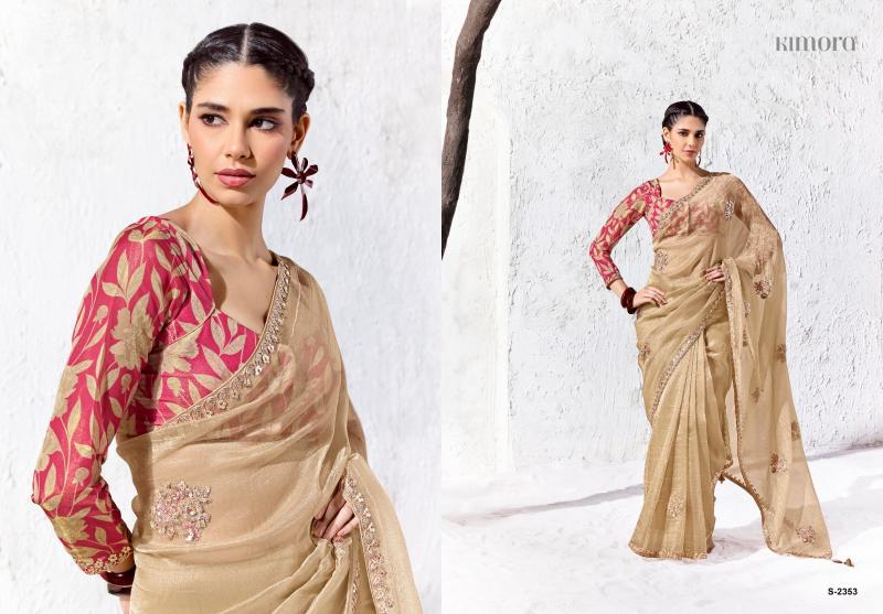 Kimora Rangat vol 5 catalog organza saree wholesalers