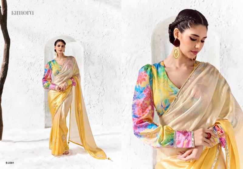 Kimora Rangat vol 5 catalog organza saree wholesalers