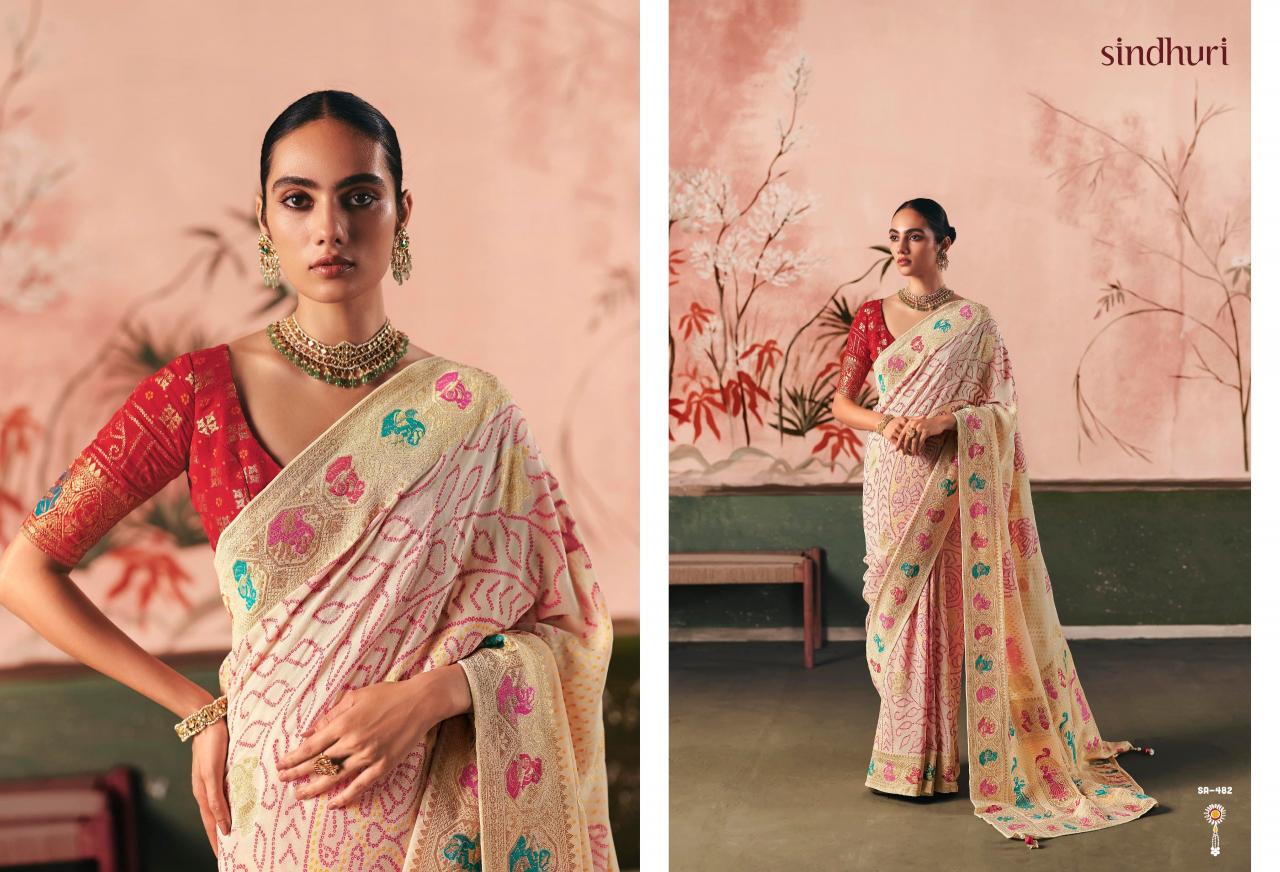 Kimora Sindhuri Premium Bindiya saree wholesaler in jaipur