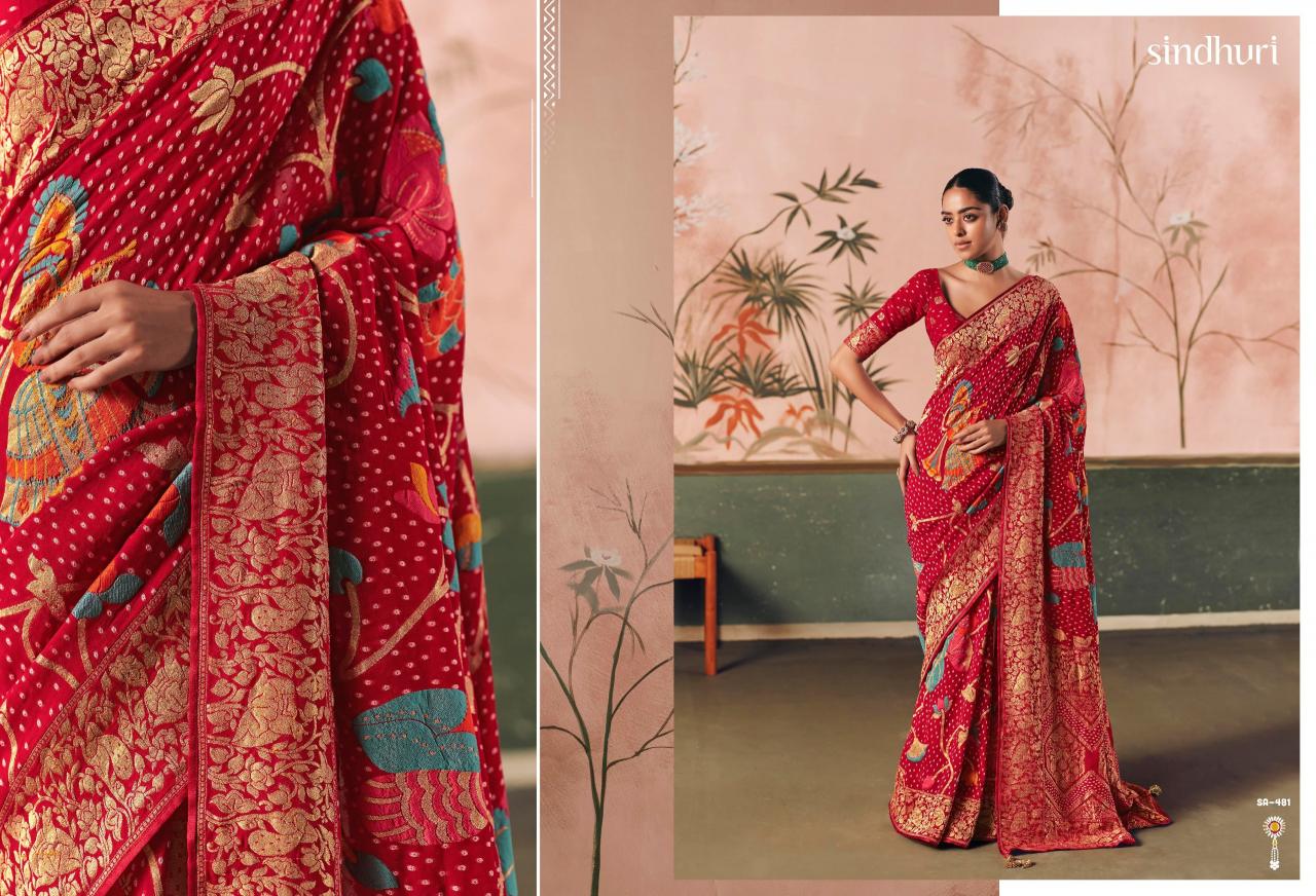 Kimora Sindhuri Premium Bindiya saree wholesaler in jaipur