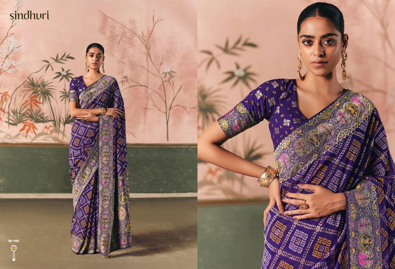 Kimora Sindhuri Premium Bindiya saree wholesaler in jaipur