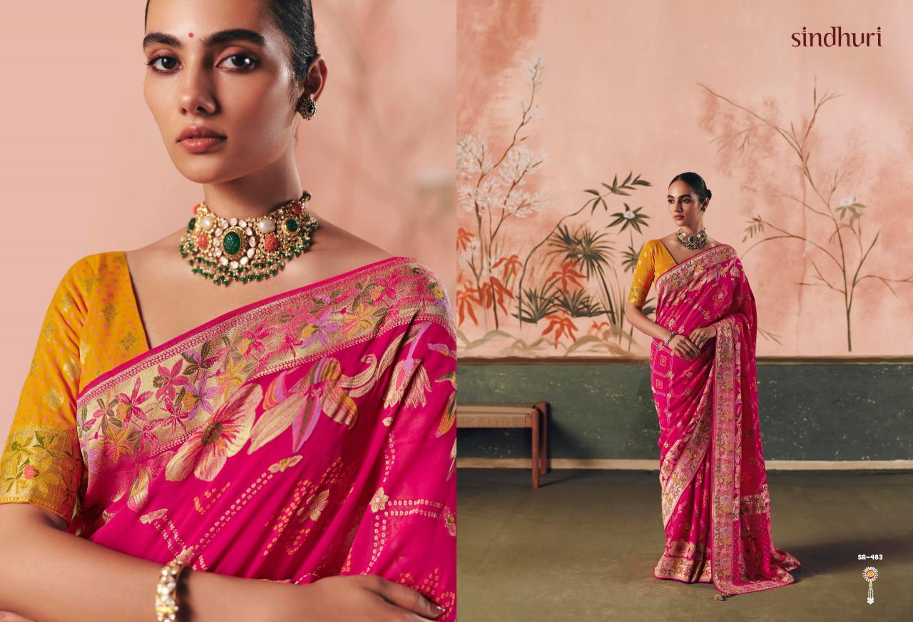 Kimora Sindhuri Premium Bindiya saree wholesaler in jaipur