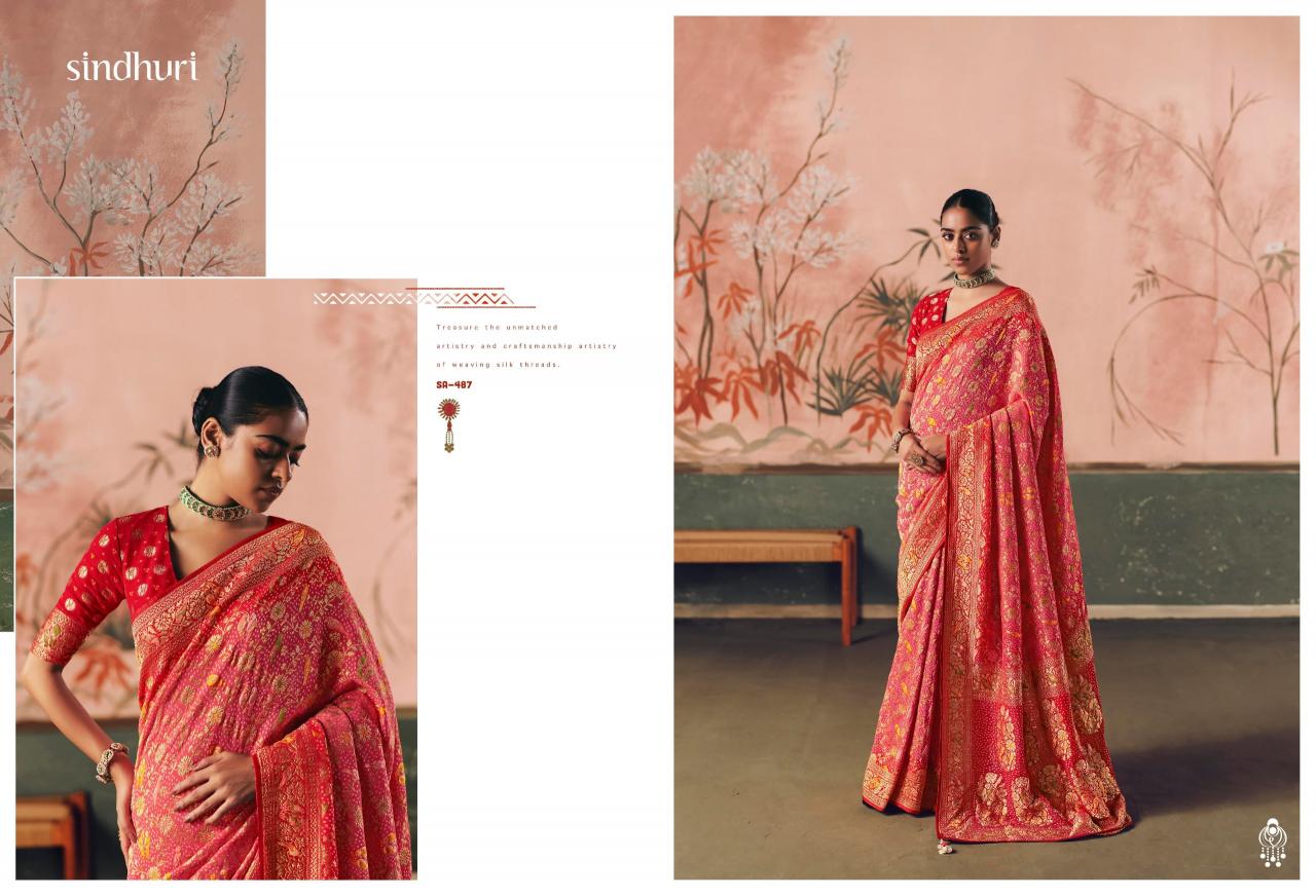 Kimora Sindhuri Premium Bindiya saree wholesaler in jaipur