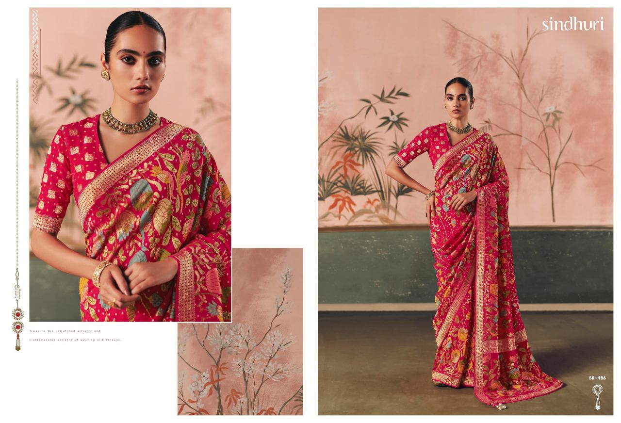 Kimora Sindhuri Premium Bindiya saree wholesaler in jaipur