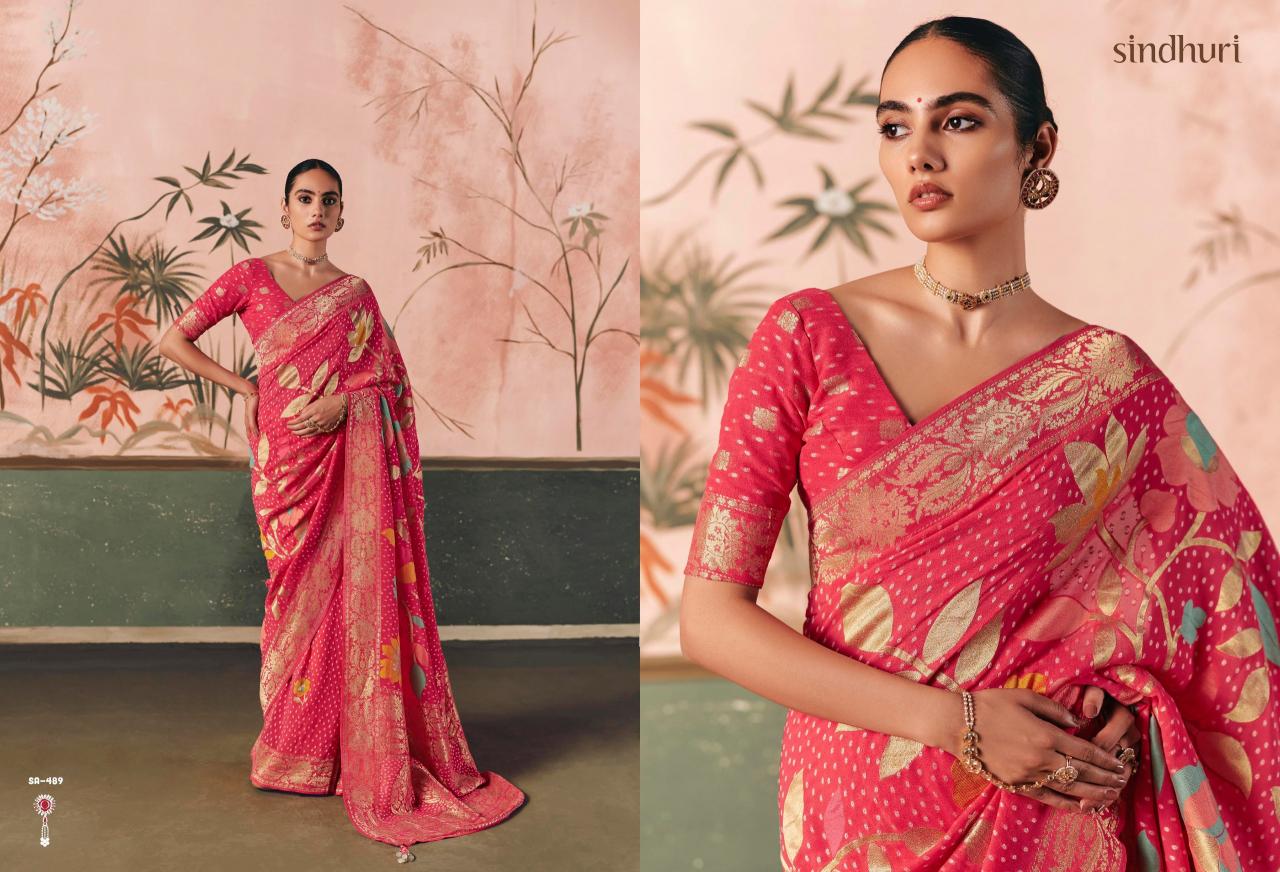 Kimora Sindhuri Premium Bindiya saree wholesaler in jaipur