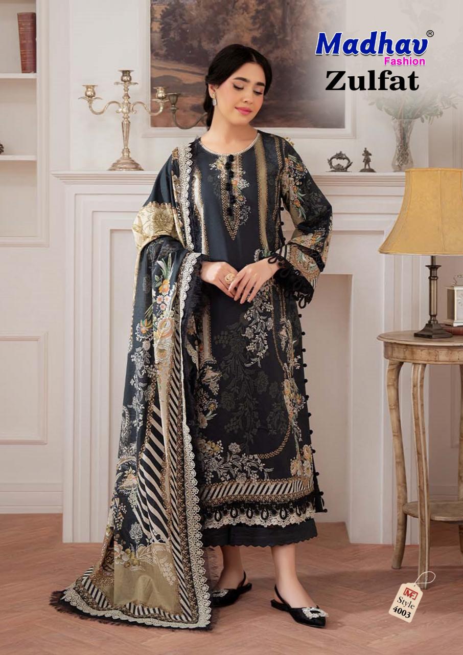 Madhav Zulfat Vol 4 – Karachi Dress Material Wholesale Catalog