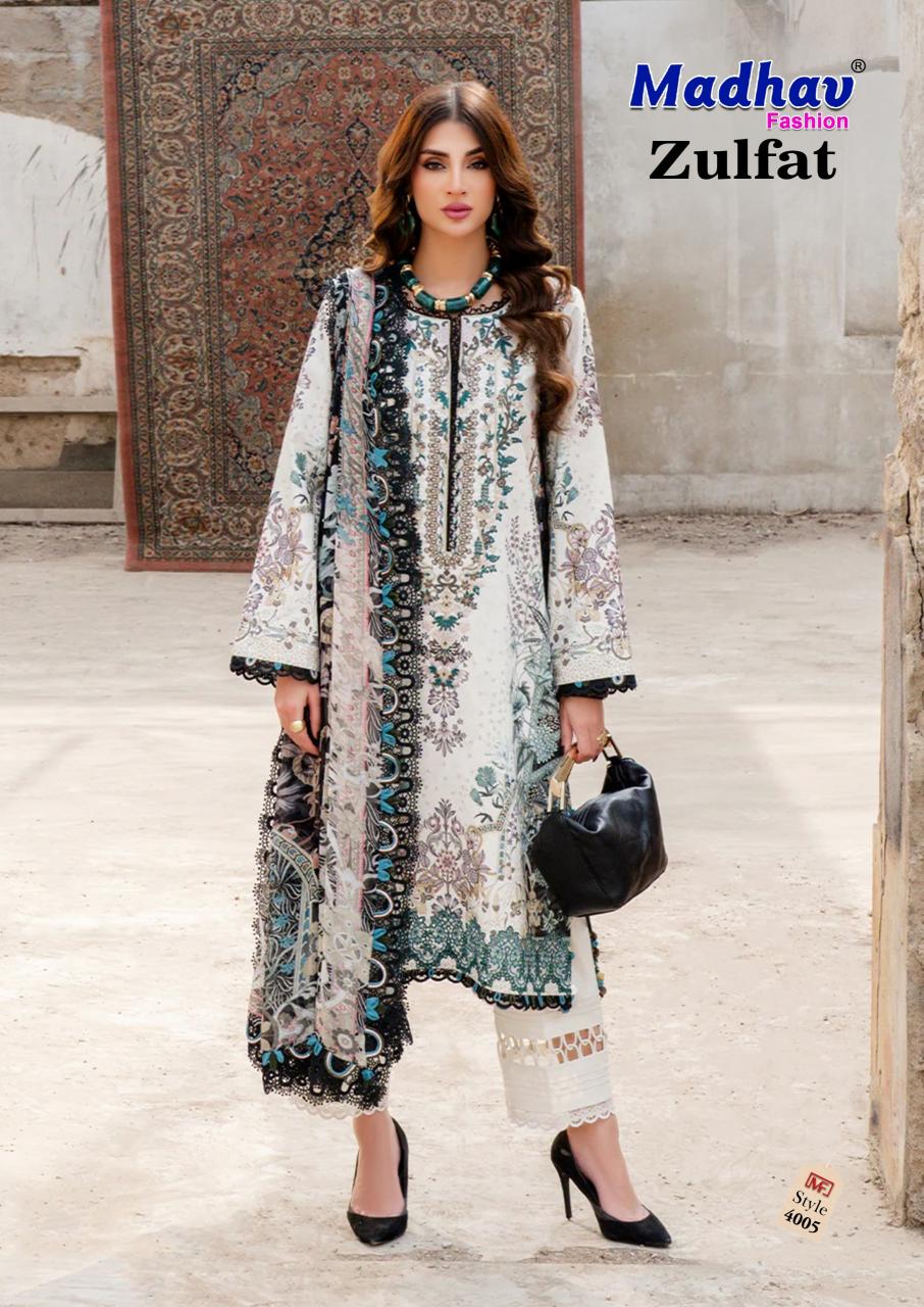 Madhav Zulfat Vol 4 – Karachi Dress Material Wholesale Catalog