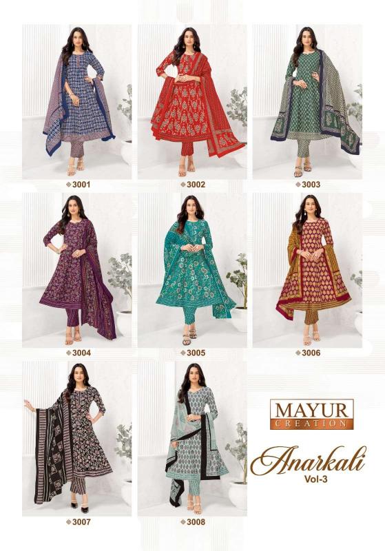 Mayur Anarkali Vol-3 – Anarkali Style Kurti Pant With Dupatta - Wholesale Catalog
