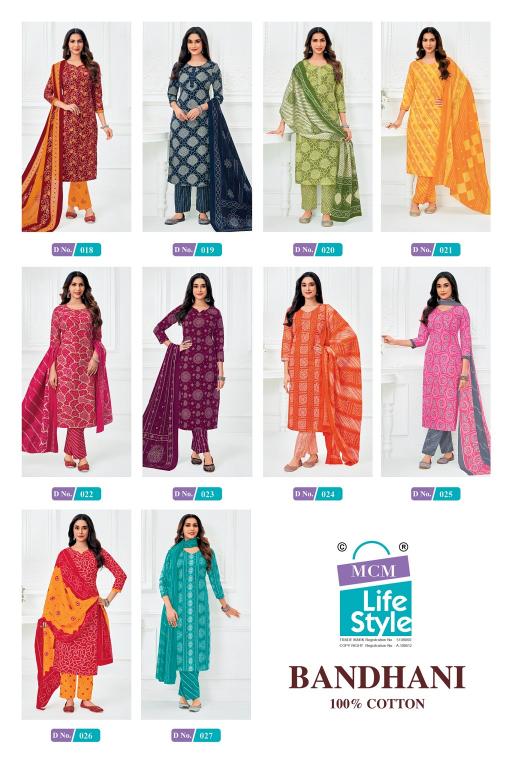MCM Bandhani Vol-1 – Kurti Pant With Dupatta - Wholesale Catalog
