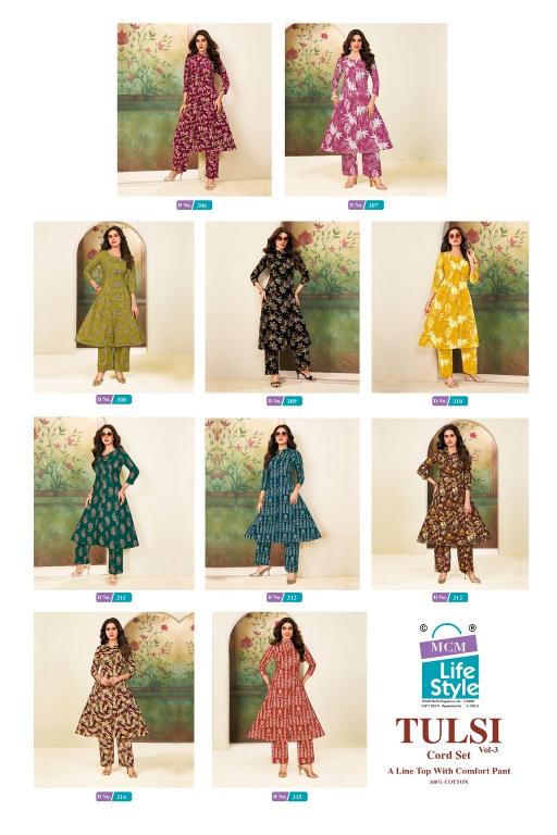 MCM Tulsi Vol-3 – A-Line Long Cord Set - Wholesale Catalog
