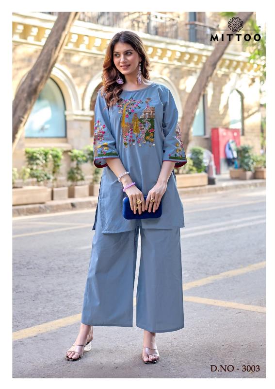 Mittoo Rang Vatika catalog designer co ord set wholesale price