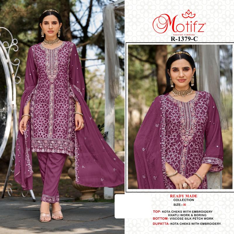 Motifz 1379 catalog wholesale pakistani designer suits in delhi