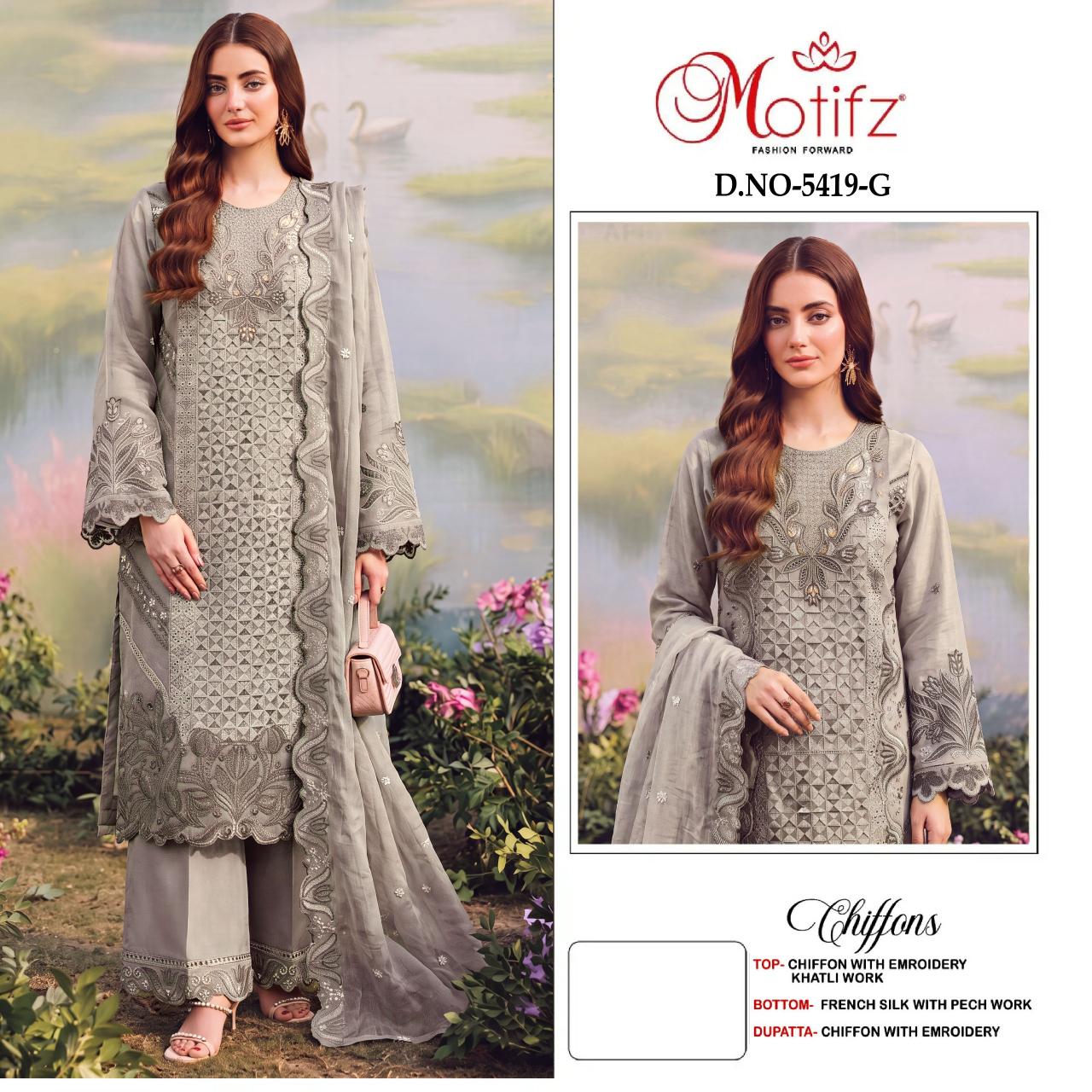 Motifz 5419 catalog pakistani suit wholesaler in mumbai