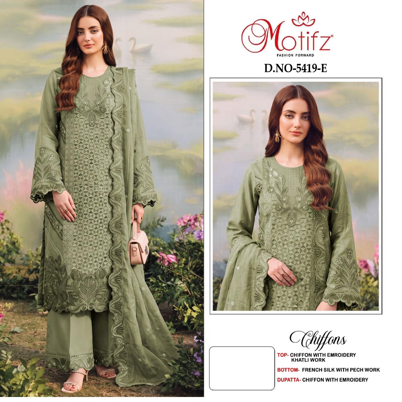 Motifz 5419 catalog pakistani suit wholesaler in mumbai