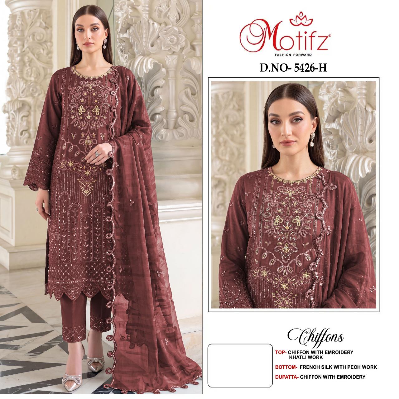 Motifz 5426 catalog afrozeh pakistani suits wholesalers