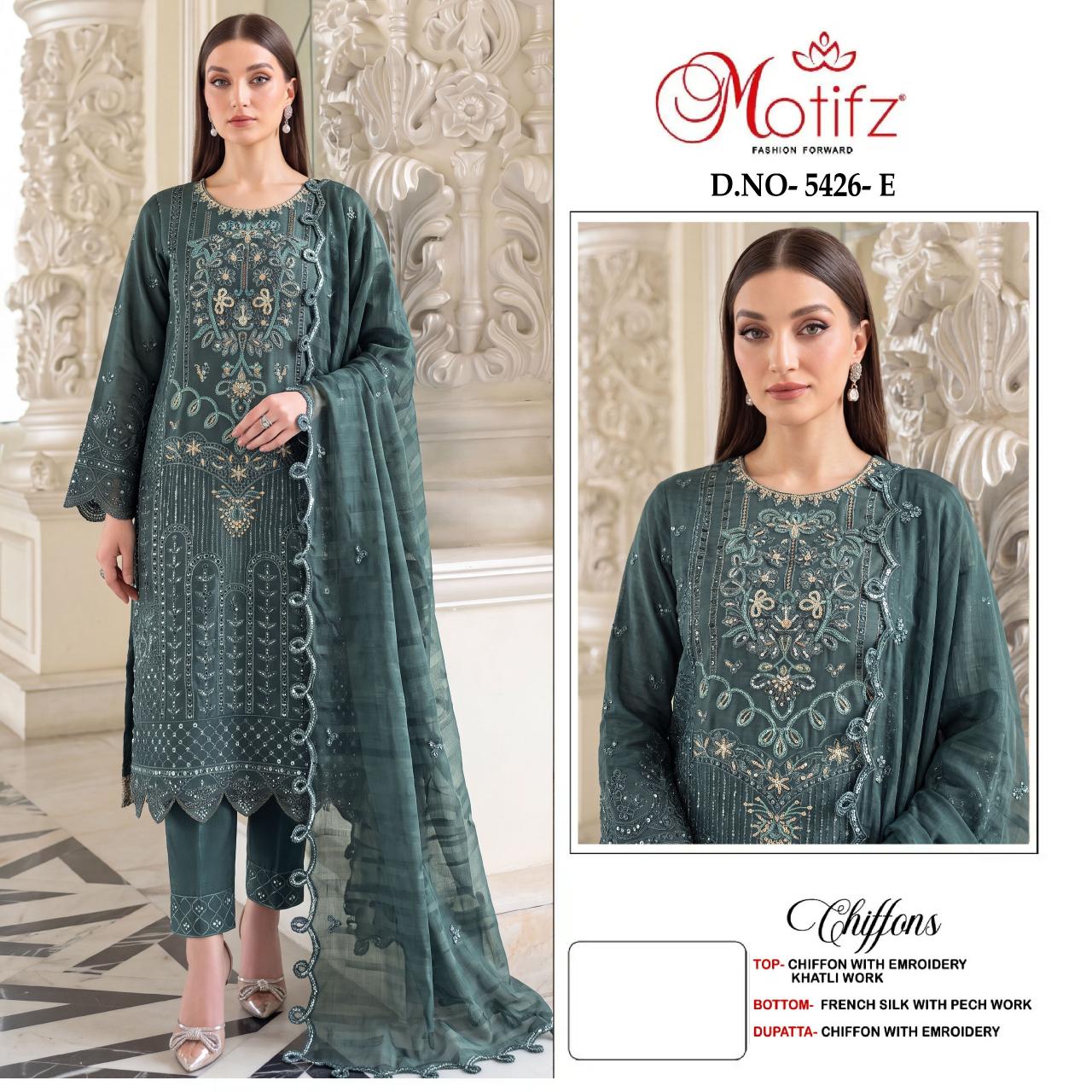 Motifz 5426 catalog afrozeh pakistani suits wholesalers
