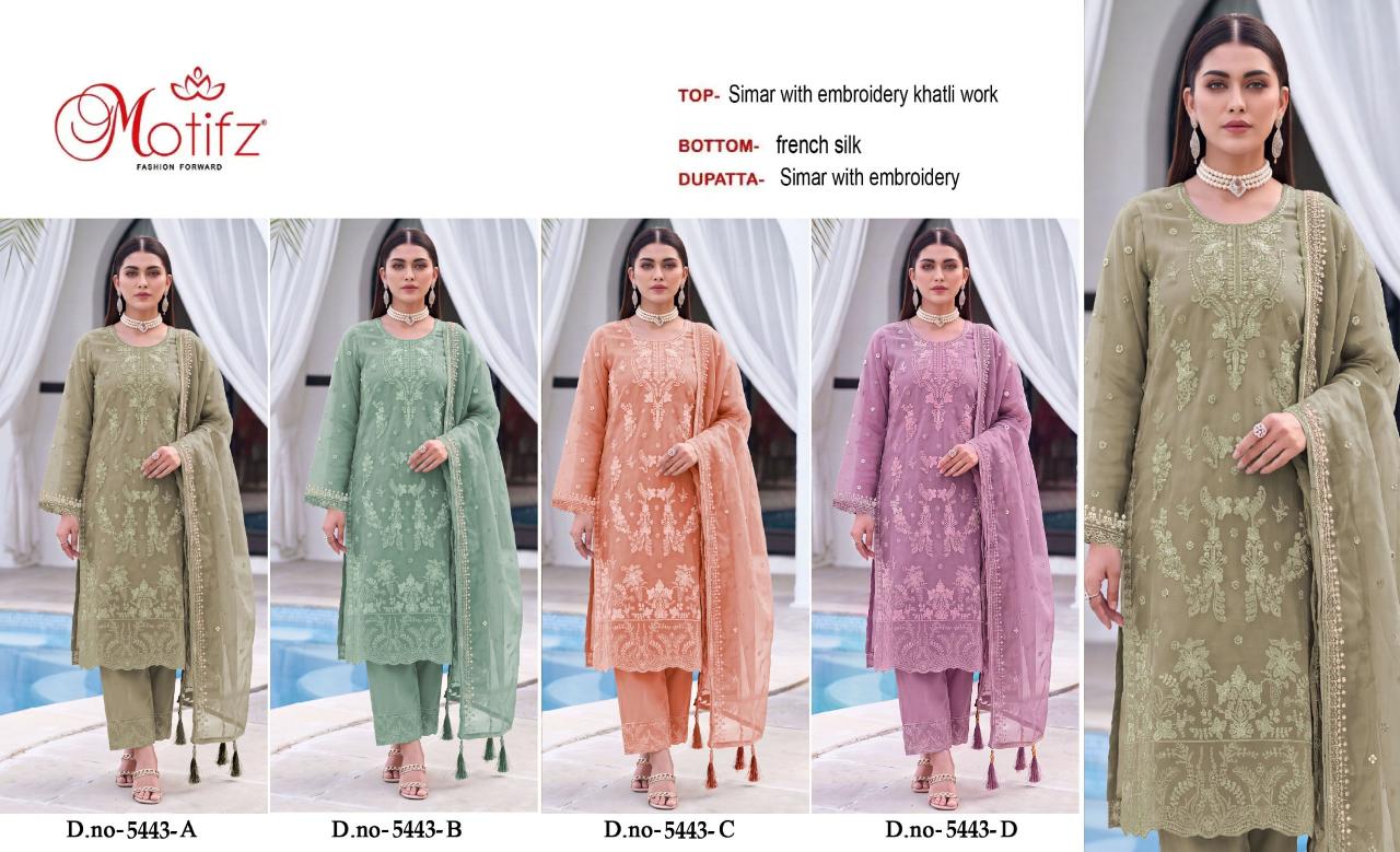 Motifz 5443 catalog rj attire pakistani suits wholesaler