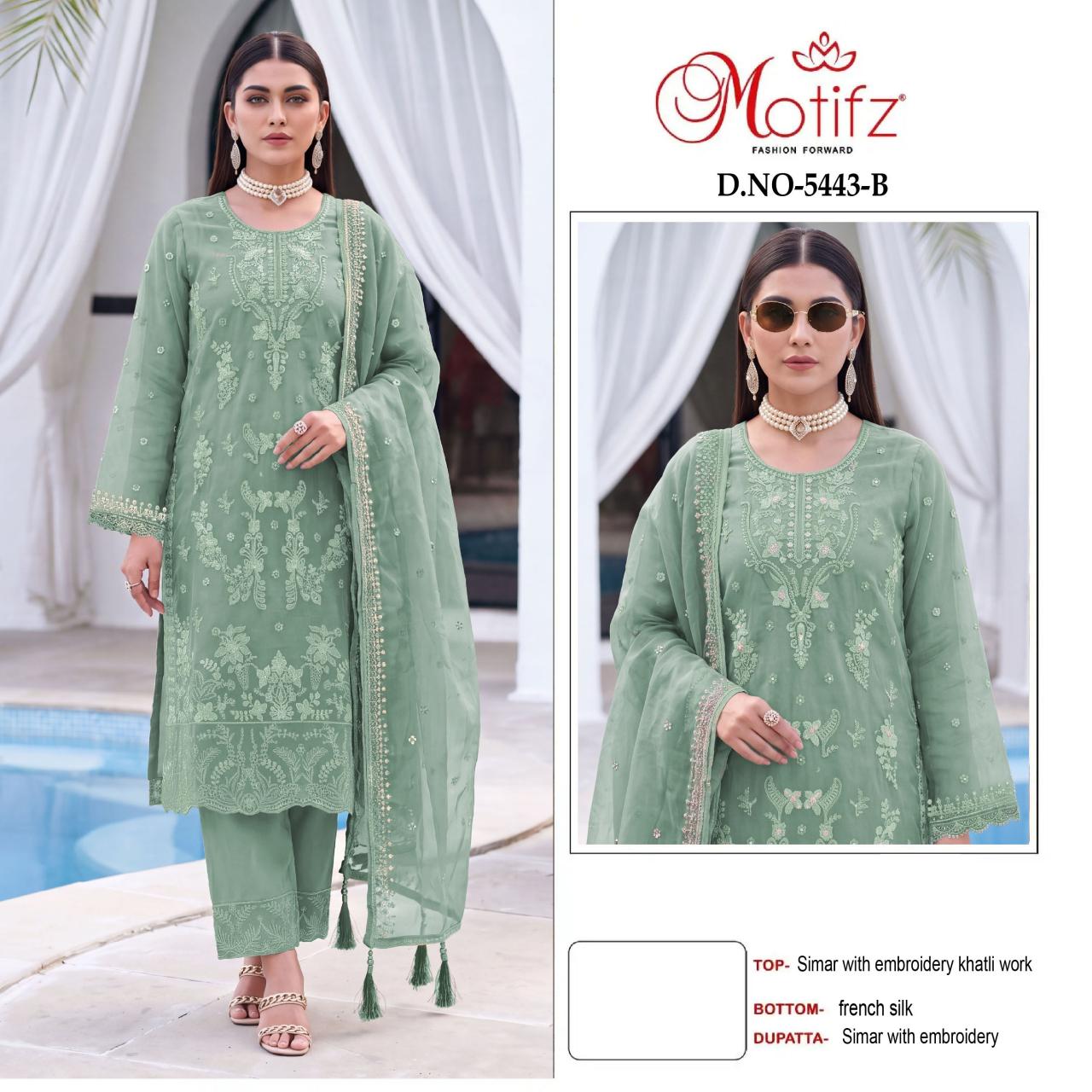 Motifz 5443 catalog rj attire pakistani suits wholesaler