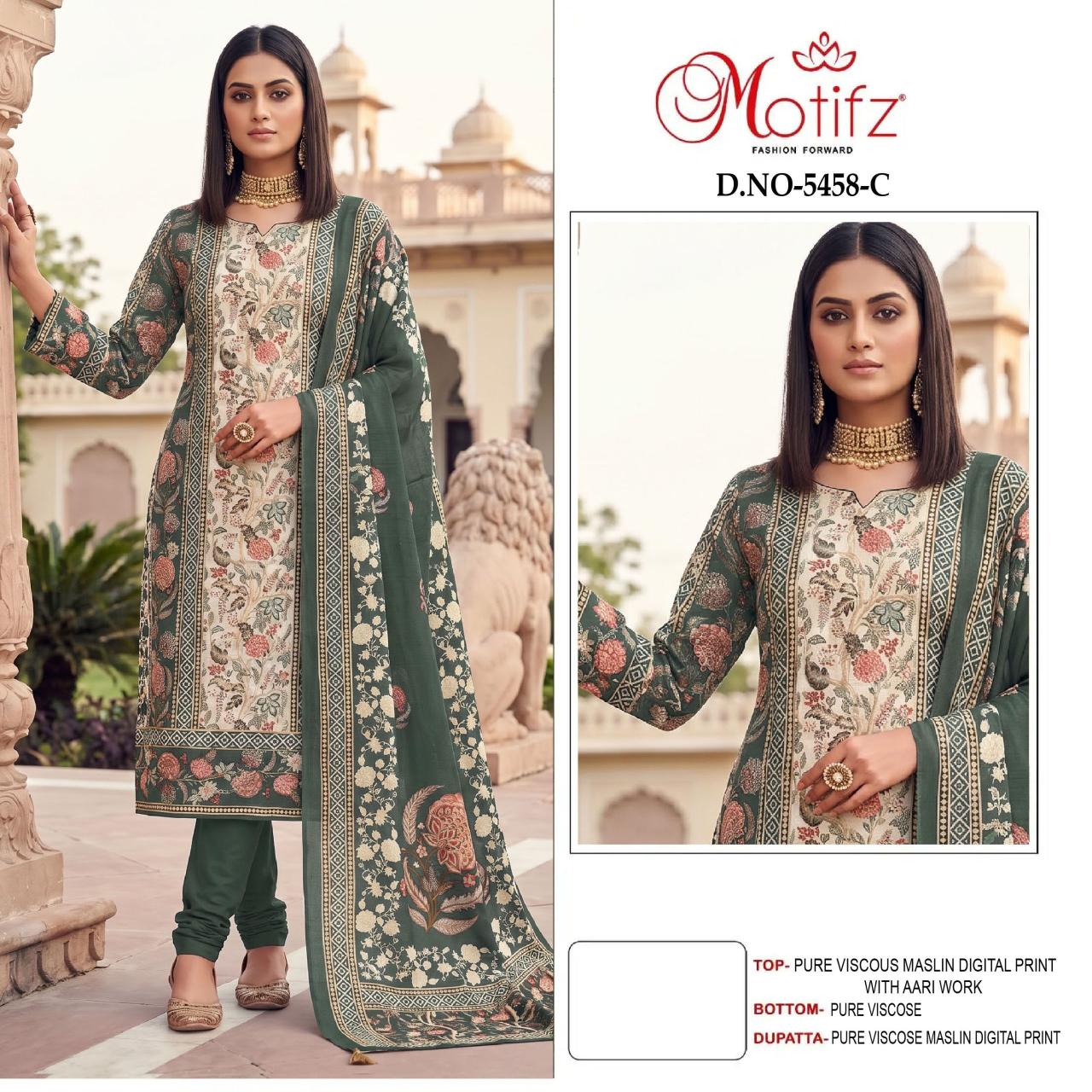Motifz 5458 catalog pakistani suits wholesalers in surat