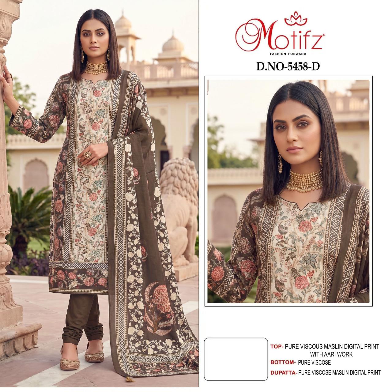Motifz 5458 catalog pakistani suits wholesalers in surat