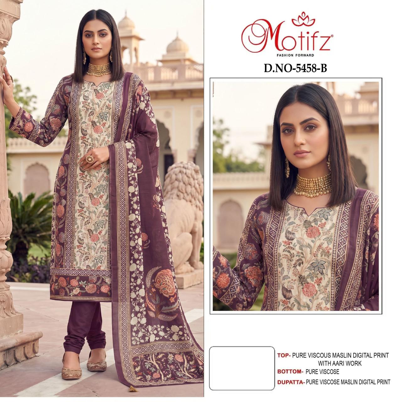 Motifz 5458 catalog pakistani suits wholesalers in surat