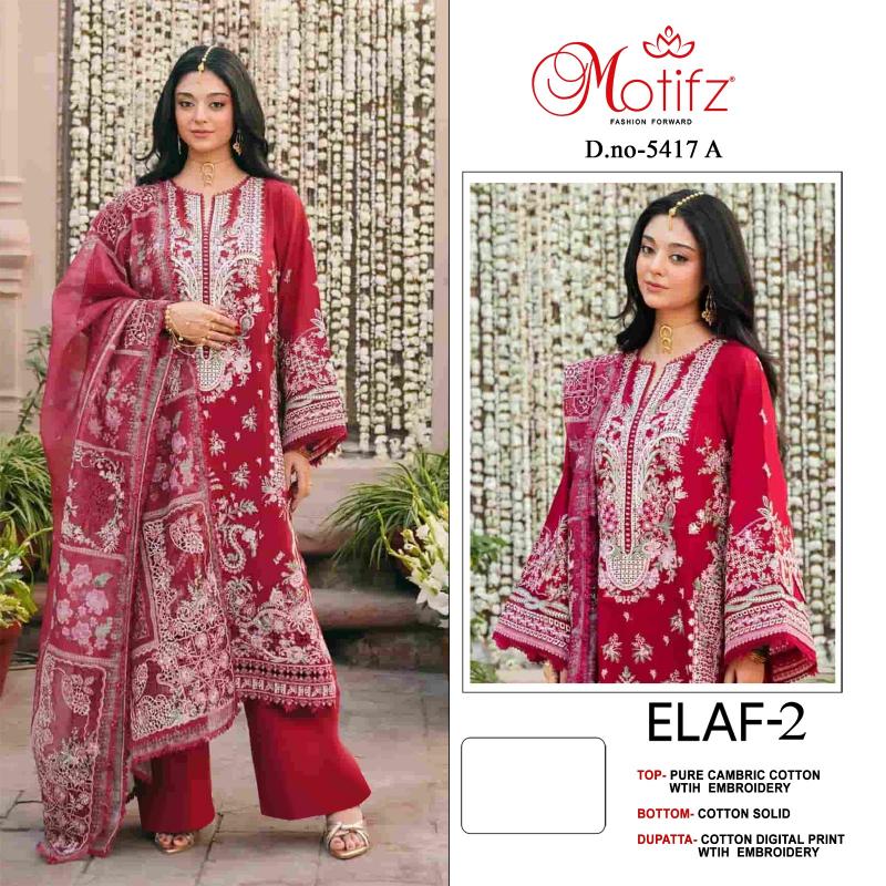 Motifz Elaf vol 2 5417 catalog pakistani suits wholesalers in hyderabad