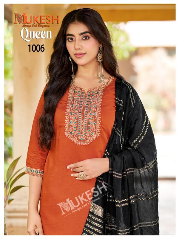 Mukesh Queen 0.2 catalog embroidered kurtis wholesalers