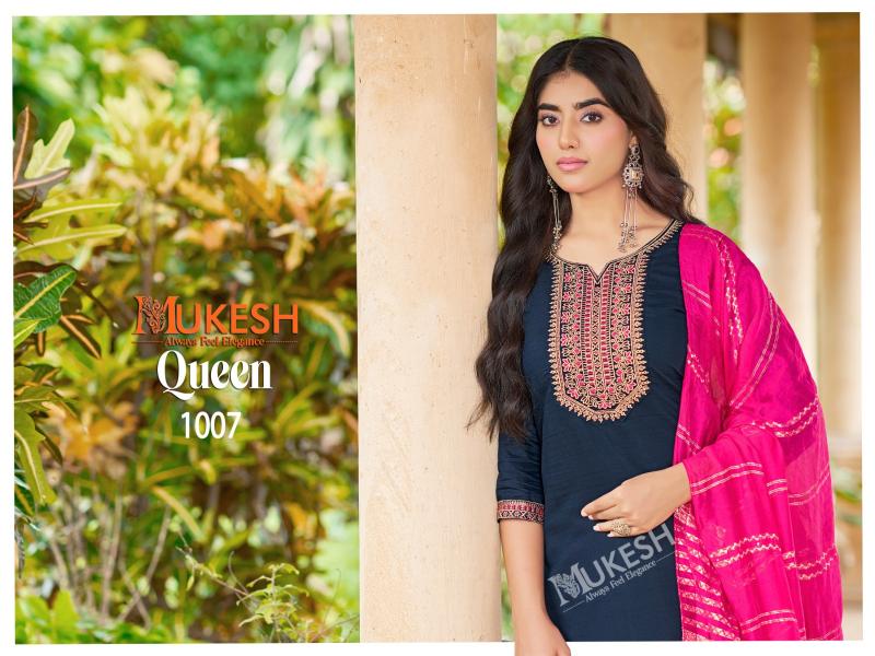 Mukesh Queen 0.2 catalog embroidered kurtis wholesalers