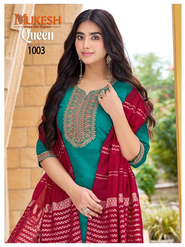 Mukesh Queen 0.2 catalog embroidered kurtis wholesalers