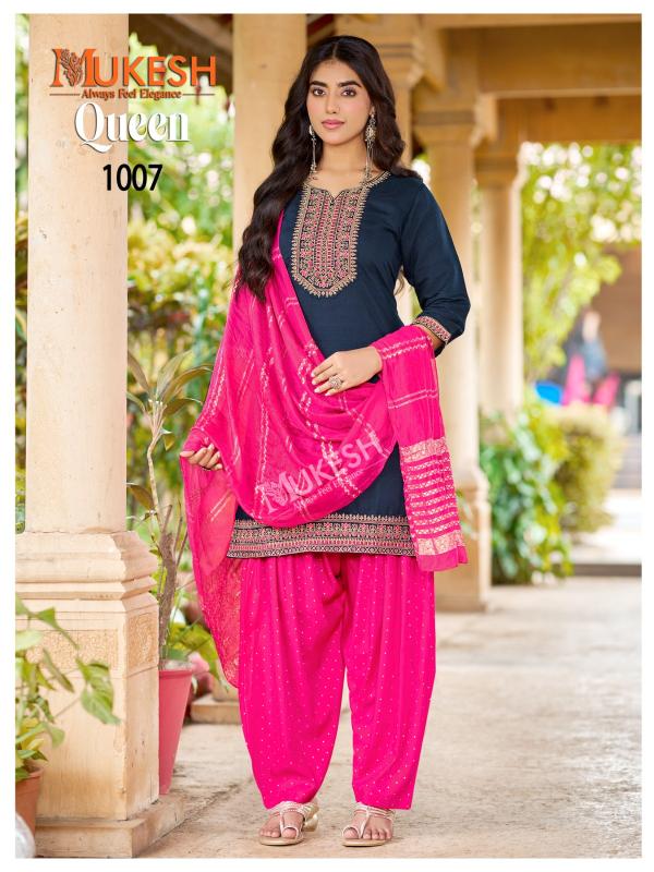 Mukesh Queen 0.2 catalog embroidered kurtis wholesalers