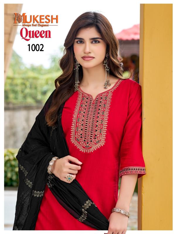 Mukesh Queen 0.2 catalog embroidered kurtis wholesalers