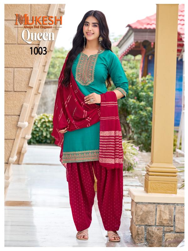 Mukesh Queen 0.2 catalog embroidered kurtis wholesalers