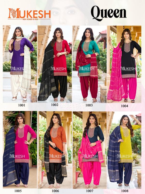 Mukesh Queen 0.2 catalog embroidered kurtis wholesalers