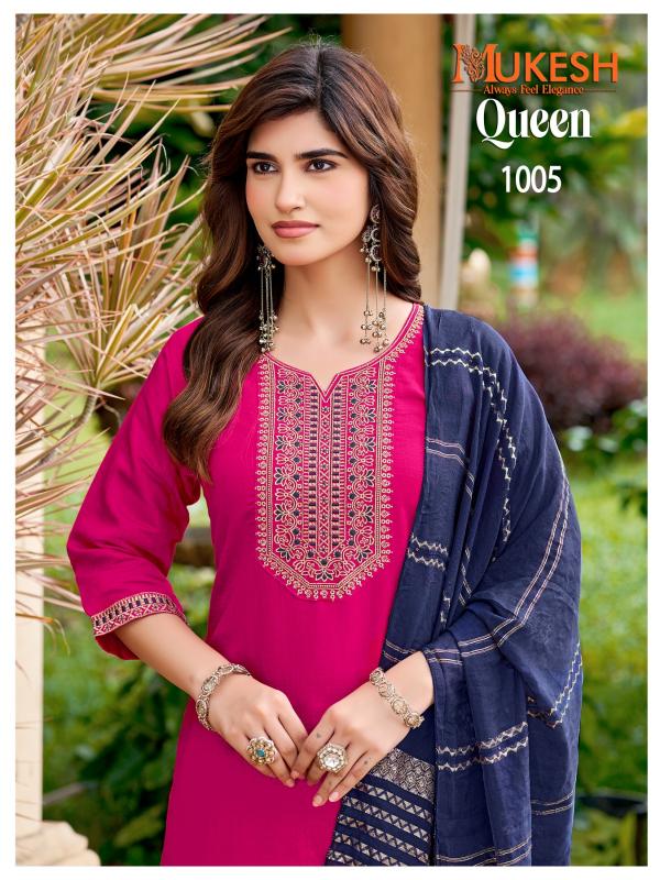 Mukesh Queen 0.2 catalog embroidered kurtis wholesalers