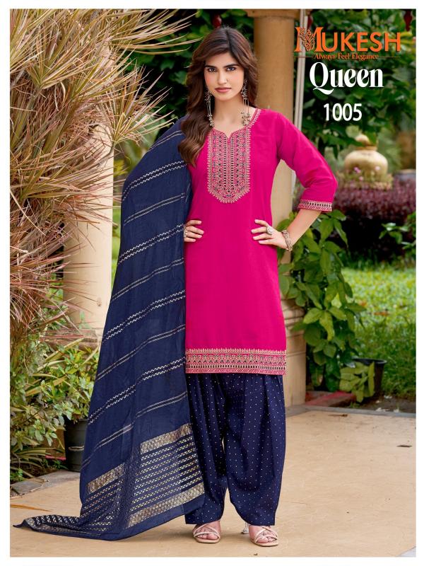 Mukesh Queen 0.2 catalog embroidered kurtis wholesalers