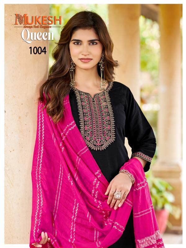 Mukesh Queen 0.2 catalog embroidered kurtis wholesalers