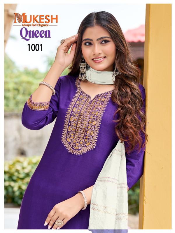 Mukesh Queen 0.2 catalog embroidered kurtis wholesalers