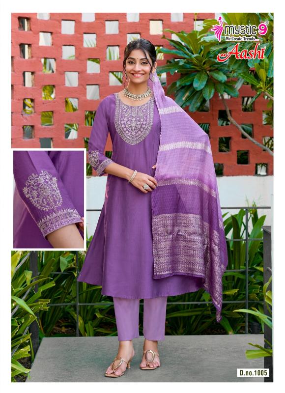 Mystic 9 Aashi vol 1 catalog kolkata wholesale market for kurtis