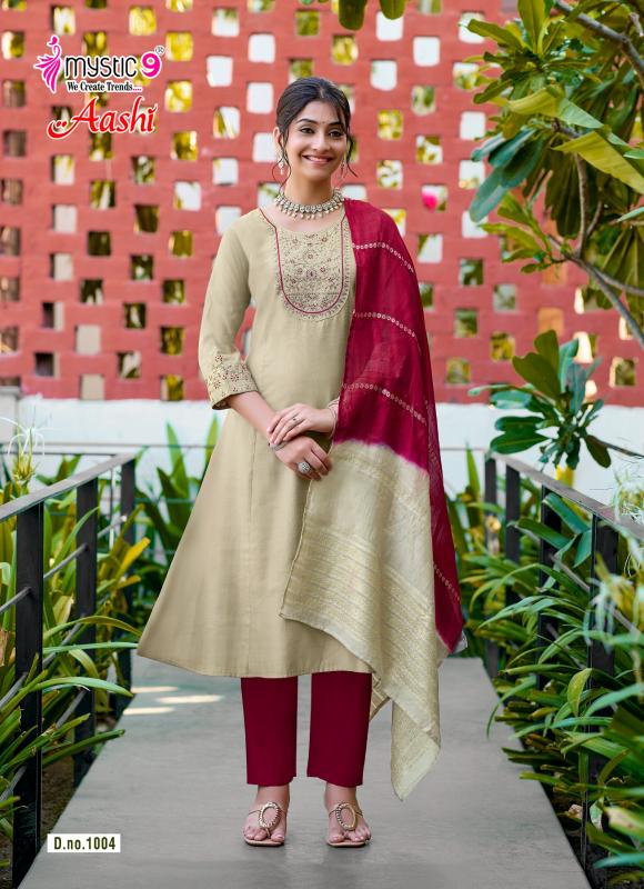 Mystic 9 Aashi vol 1 catalog kolkata wholesale market for kurtis