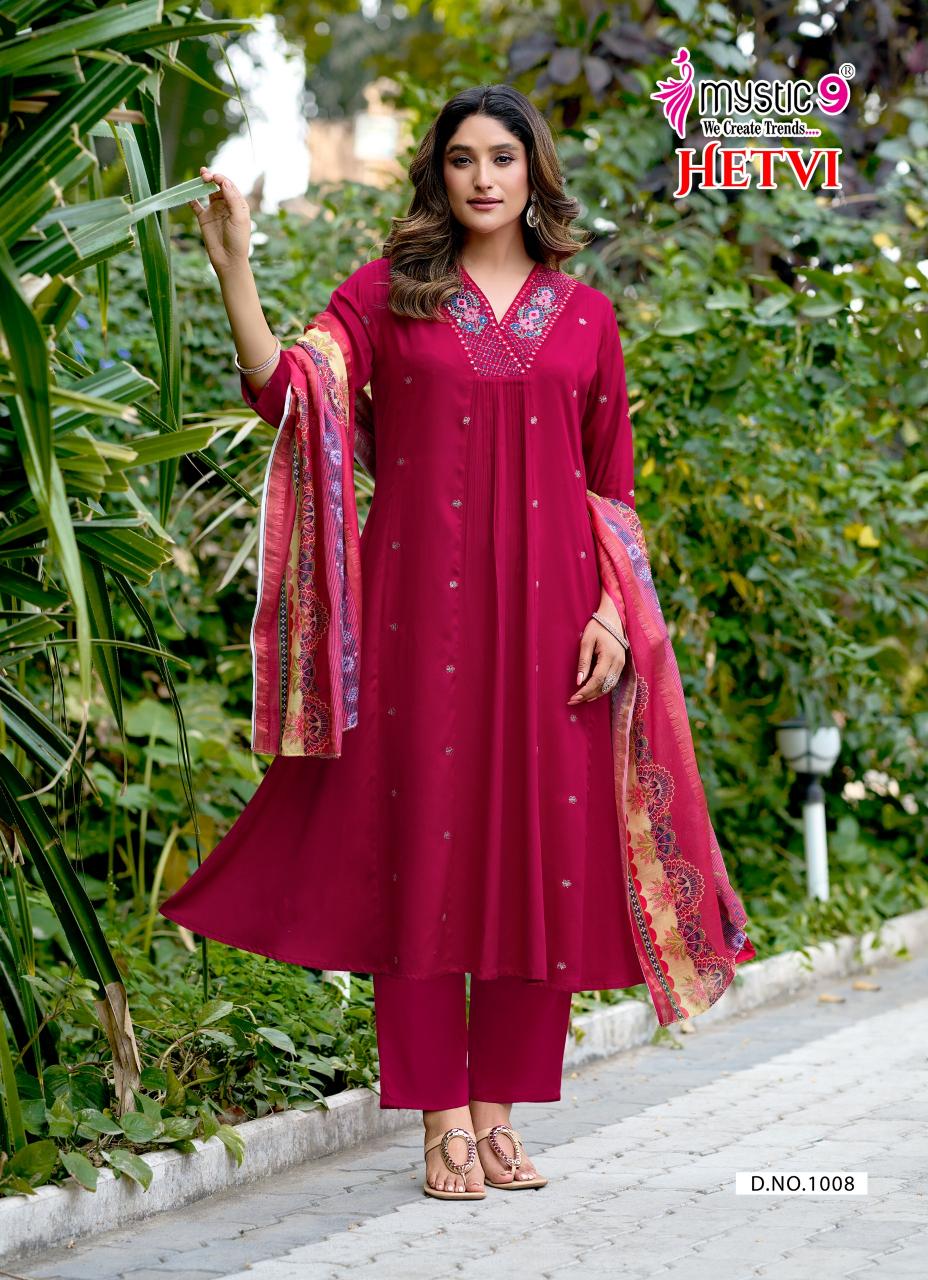 Mystic 9 Hetvi Vol 1 catalog wholesale kurti in chandni chowk delhi