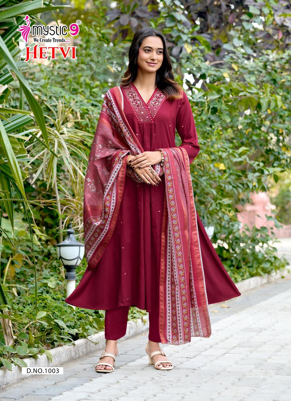 Mystic 9 Hetvi Vol 1 catalog wholesale kurti in chandni chowk delhi
