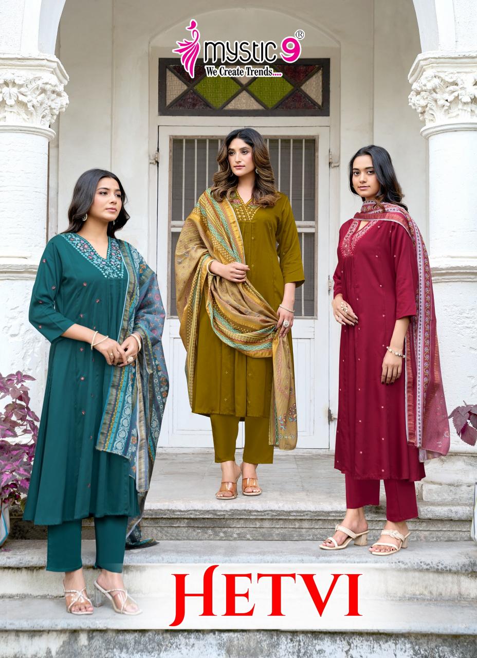 Mystic 9 Hetvi Vol 1 catalog wholesale kurti in chandni chowk delhi