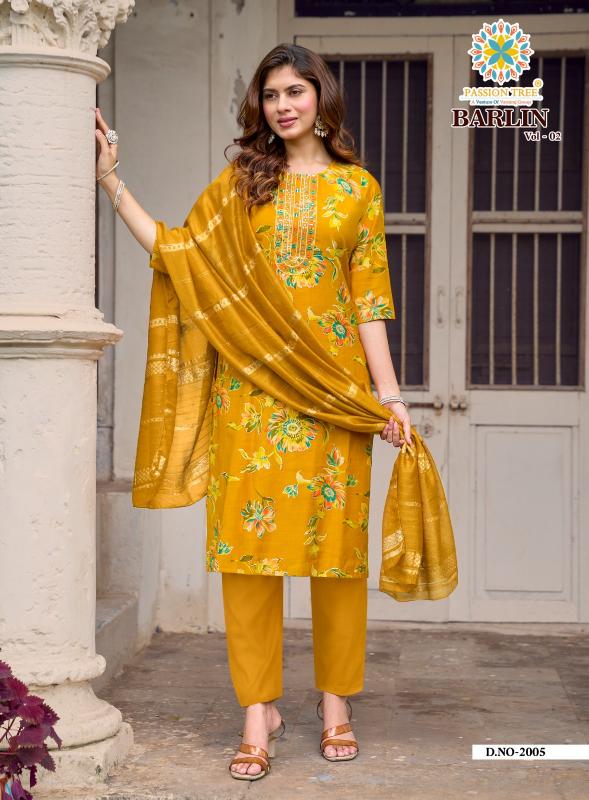 Passion Tree Barlin vol 2 Catalog kurti material wholesale