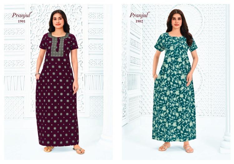 Pranjul Pragati Vol-19 – Nighty Gown - Wholesale Catalog